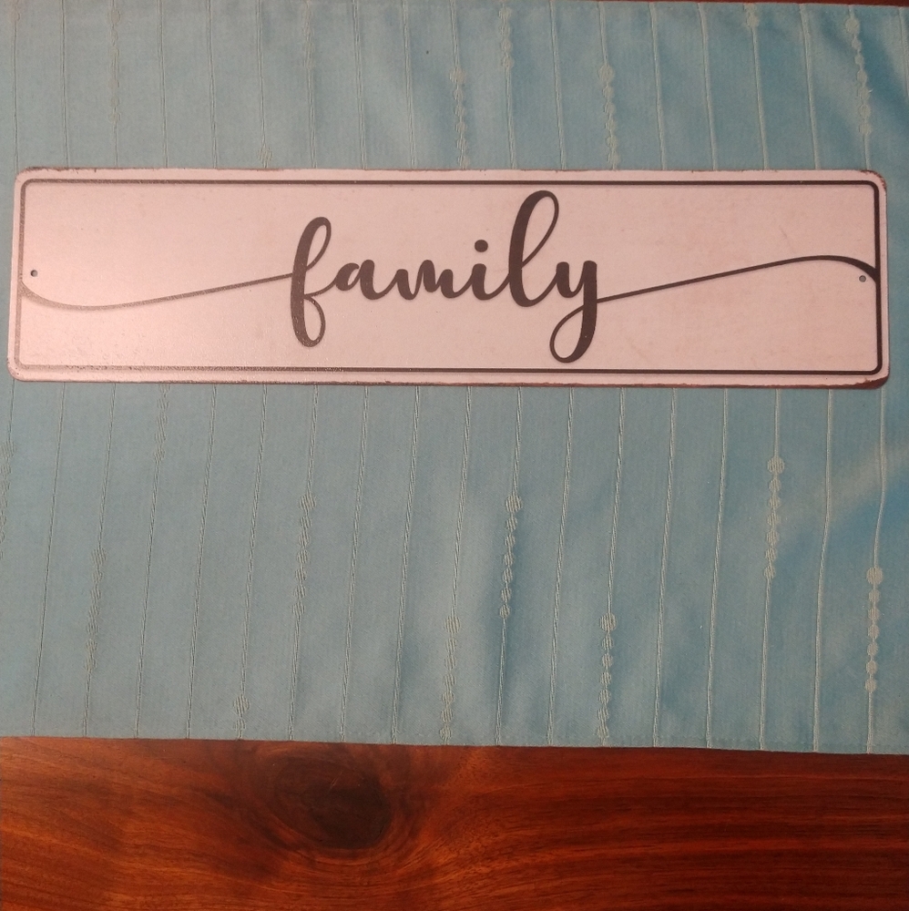 Wedding or Anniversary or New Baby  - FAMILY - steel farmhouse sign 16" x 4" NEW